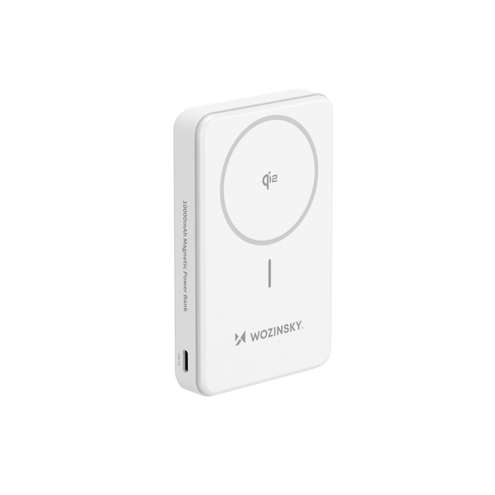 Wozinsky WLWP-10KA0Y3WS Power Bank 10000 mAh, 22.5W, Qi2, white