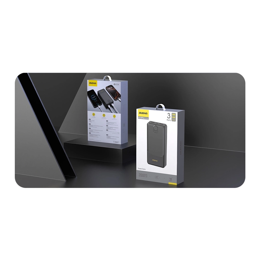 Внешний аккумулятор Dudao K10Pro 2.4A 20000мАч 2 x USB-A - белый
