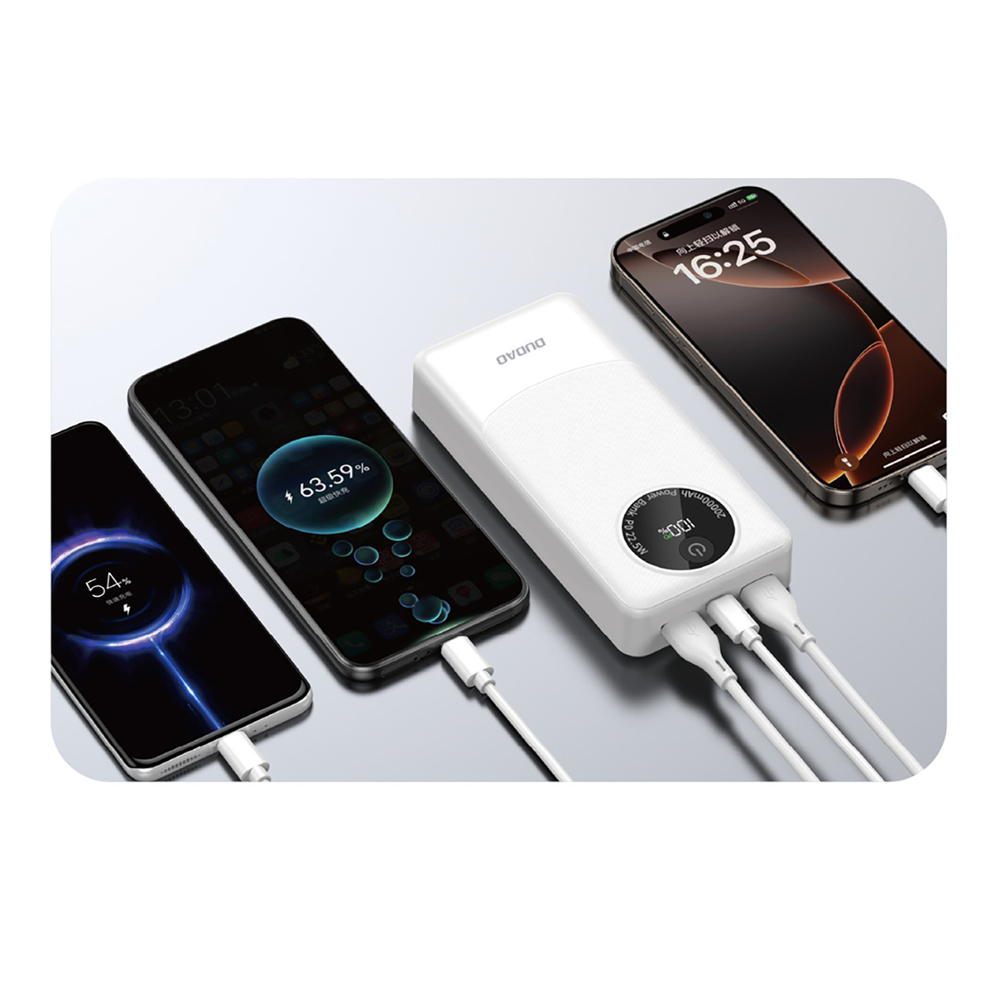 Повербанк Dudao K12Pro 22.5W PD 20000мАч USB-A, USB-C - белый
