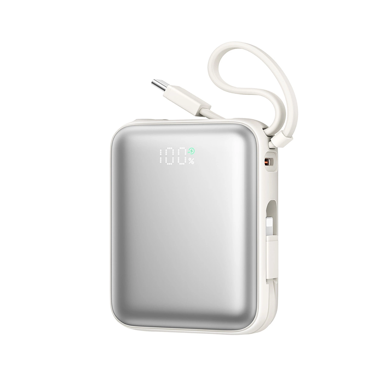 Joyroom JR-PBF27 10000mAh 22.5W Powerbank with Built-in USB-C and Lightning Cables - White