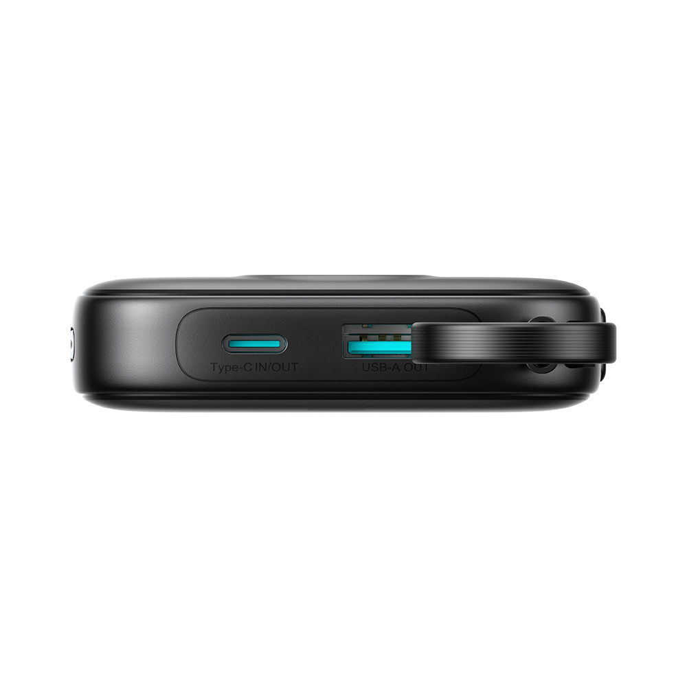Joyroom JR-PBF17 22.5W 10000mAh Powerbank with Built-in USB-C Cable + 0.25cm USB-C Cable - Black