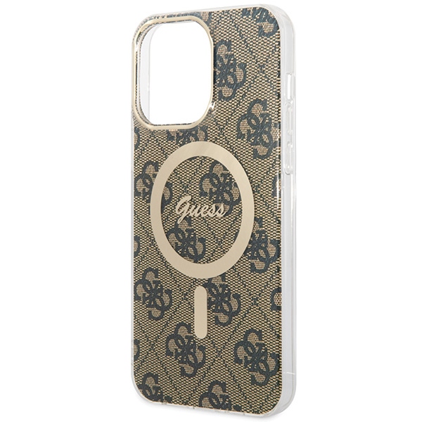 Guess iPhone 15 Pro Max Case IML 4G MagSafe, Brown