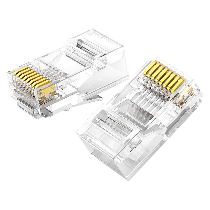 Ugreen 10x spraudņa savienotājs RJ45 8P8C Cat 6 caurspīdīgs (50961) | Plug Coupler End Transparent