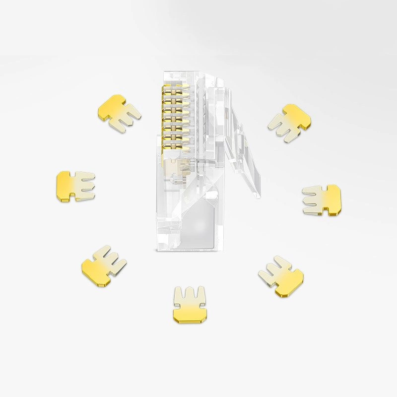 Ugreen 10x spraudņa savienotājs RJ45 8P8C Cat 6 caurspīdīgs (50961) | Plug Coupler End Transparent
