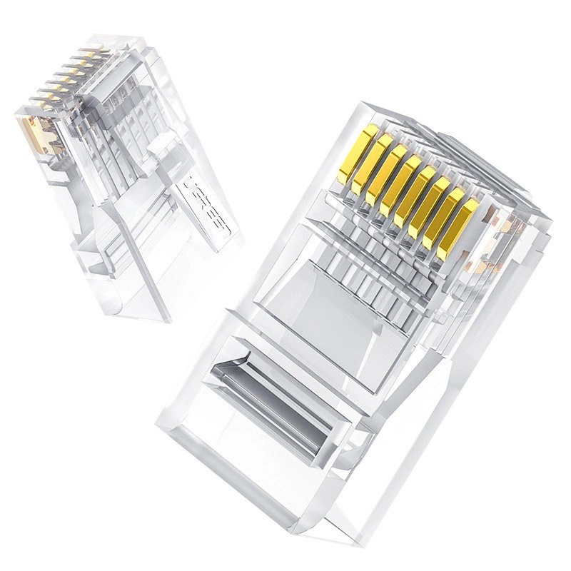 Ugreen 10x spraudņa savienotājs RJ45 8P8C Cat 6 caurspīdīgs (50961) | Plug Coupler End Transparent