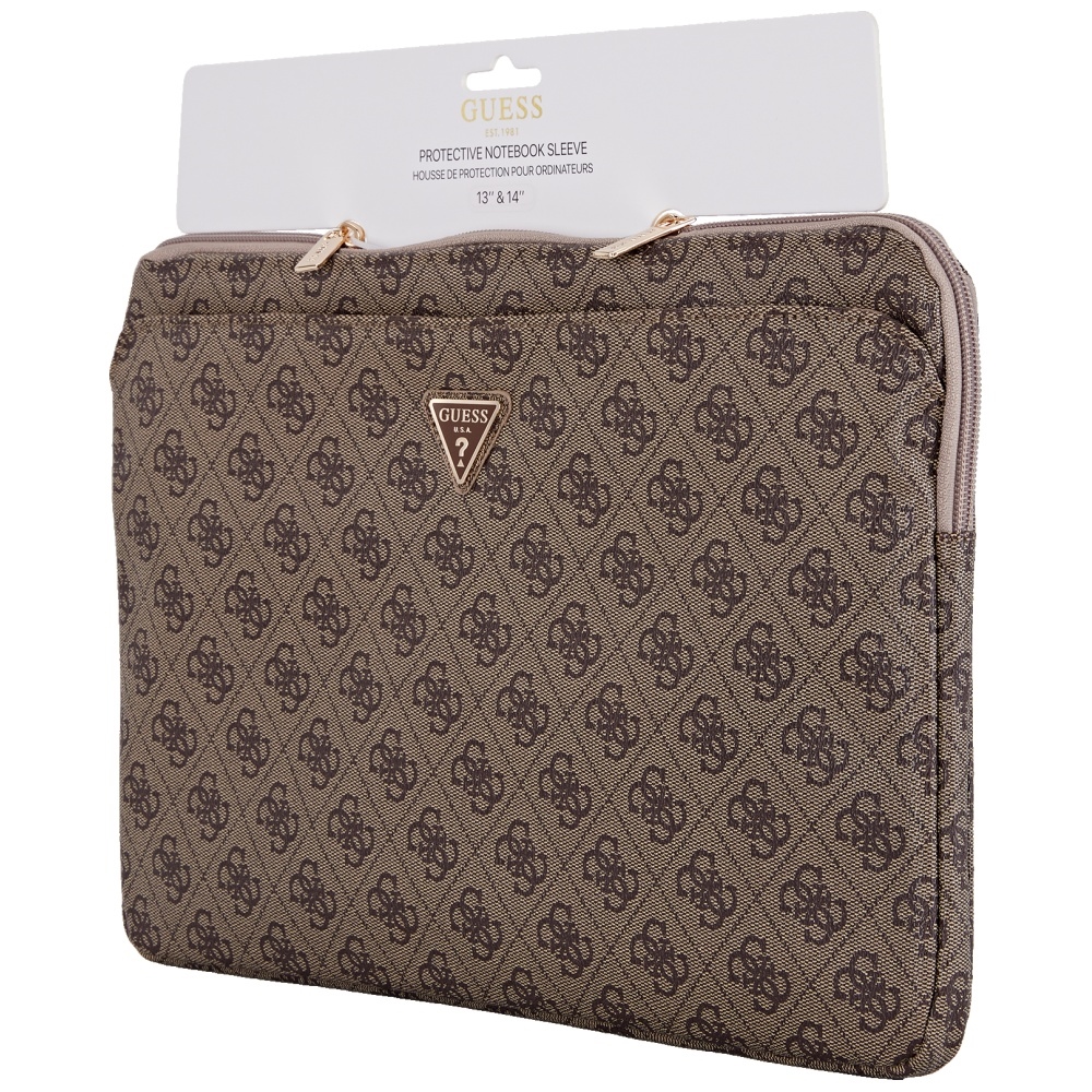 Guess Sleeve 4G с молнией и треугольным логотипом, чехол для ноутбука 14\"...