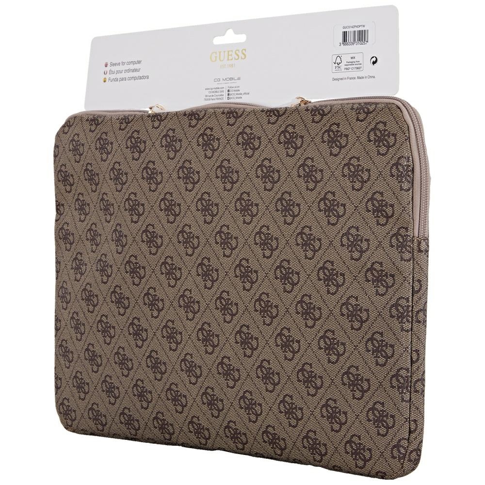Guess Sleeve 4G с молнией и треугольным логотипом, чехол для ноутбука 14\"...
