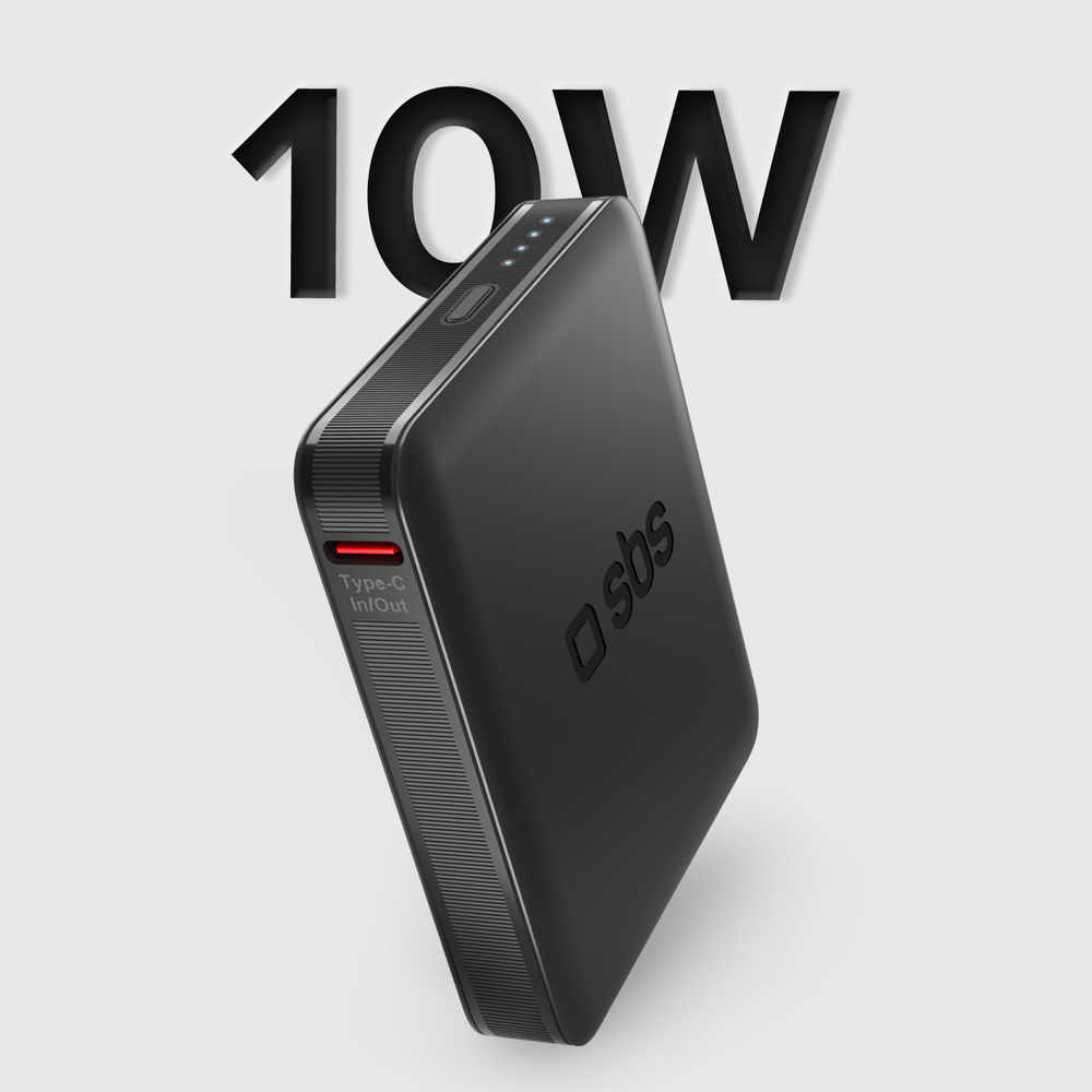 Sbs NanoTube 5000 mAh High-Density Power Bank, Black