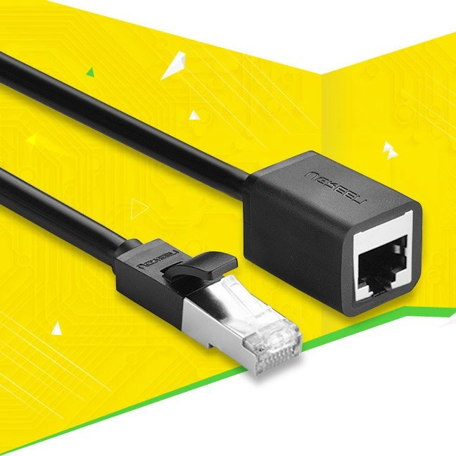 Ugreen NW112 11281 Network Ethernet Cable RJ45 (Female) - RJ45 (Male) F/UTP Cat. 6 1 Gbps 2m - black
