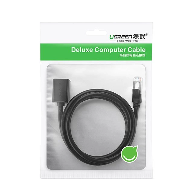 Ugreen NW112 11281 Network Ethernet Cable RJ45 (Female) - RJ45 (Male) F/UTP Cat. 6 1 Gbps 2m - black