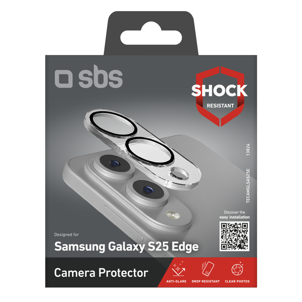 Sbs Samsung Galaxy S25 Edge Tempered Glass Camera Lens Protector, Clear