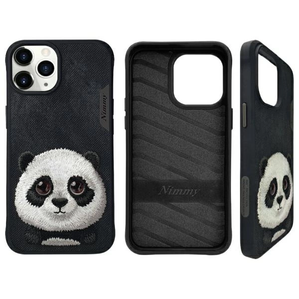 Nimmy Big Eyed Pet 2.0 Panda Phone Case Cover iPhone 15 Pro Max - black