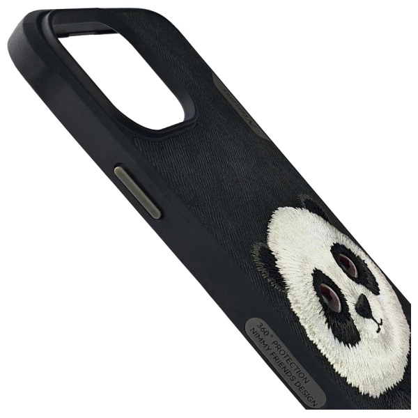 Nimmy Big Eyed Pet 2.0 Panda Phone Case Cover iPhone 15 Pro Max - black