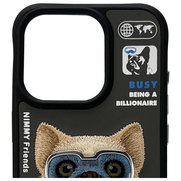 Nimmy Cool&Cute 2.0 Dog Phone Case Cover iPhone 15 Pro Max - Black