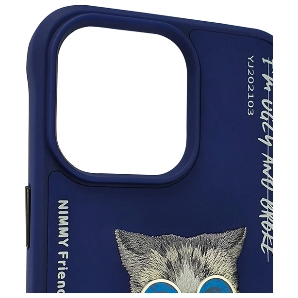 Nimmy Glasses Cool Cat Phone Case Cover iPhone 15 Pro Max - Blue