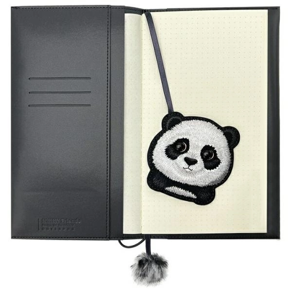 Nimmy Big Eyed Pet 2.0 Panda 2-in-1 Notebook + Pen Set, Black