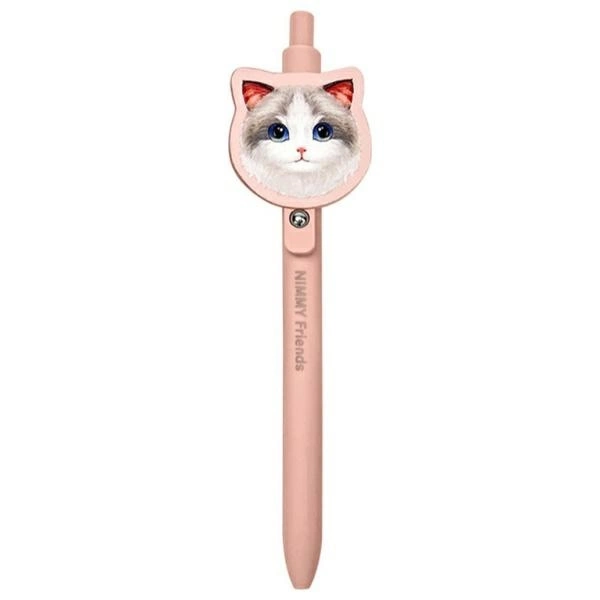 Nimmy 2in1 notebook + pen pink Big Eyed Pet 2.0 Cat set