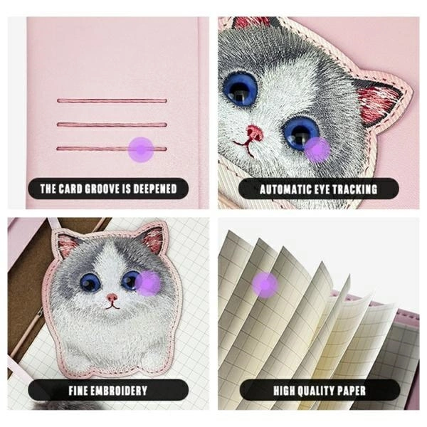 Nimmy 2in1 notebook + pen pink Big Eyed Pet 2.0 Cat set