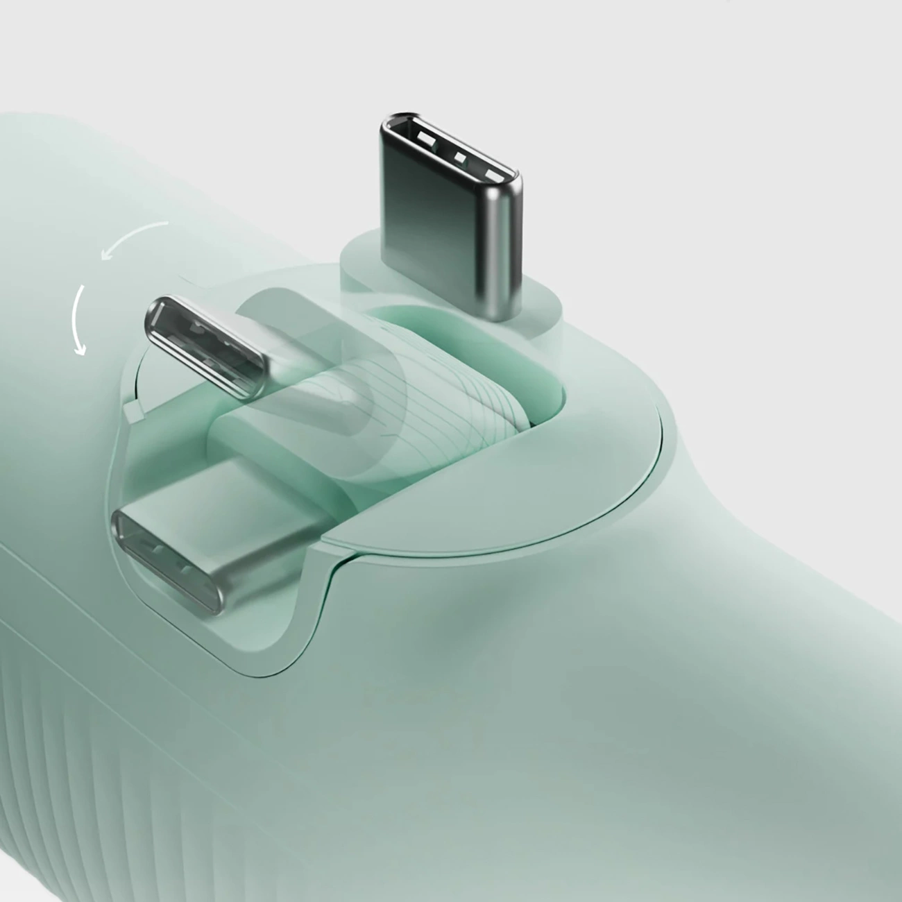 SBS EcoPower 5000 mAh 10W Powerbank with Built-in USB-C, Green