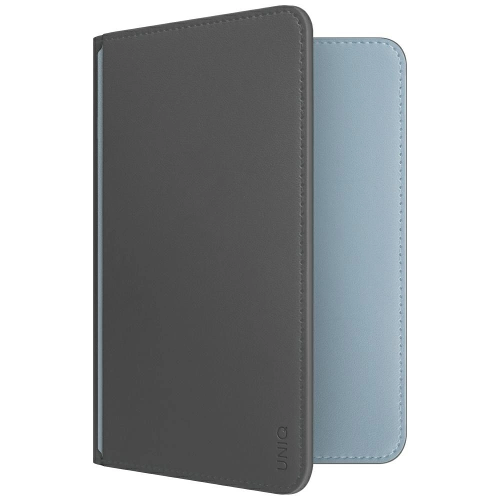 UNIQ Belmont passport case with Apple Find My RFID lock grey blue