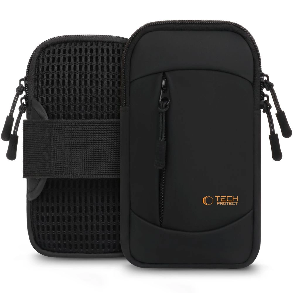Tech-Protect M6 Universal Sport Armband - Black and Orange