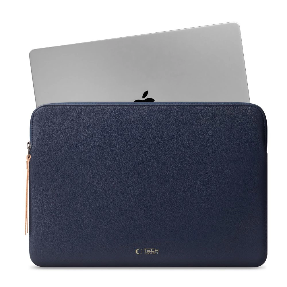 Tech-Protect Fleece Laptop Sleeve 15-16\", Navy Blue