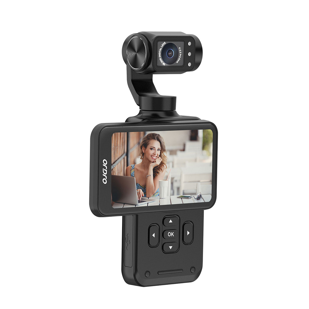 Ordro Pocket M5 3-Axis Gimbal Camera, 5K,  Vlogging and YouTube – Black