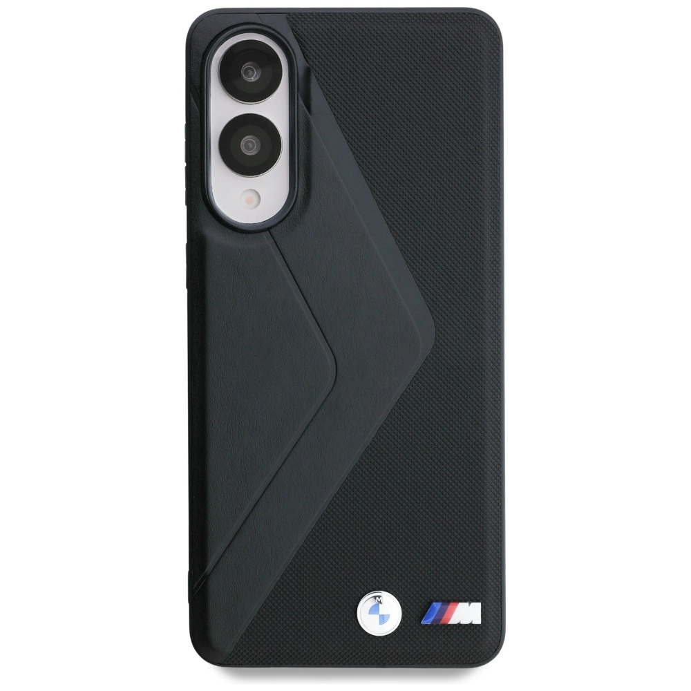 BMW Samsung Galaxy S25 Edge Case Leather Oversized Stripes MagSafe, Black