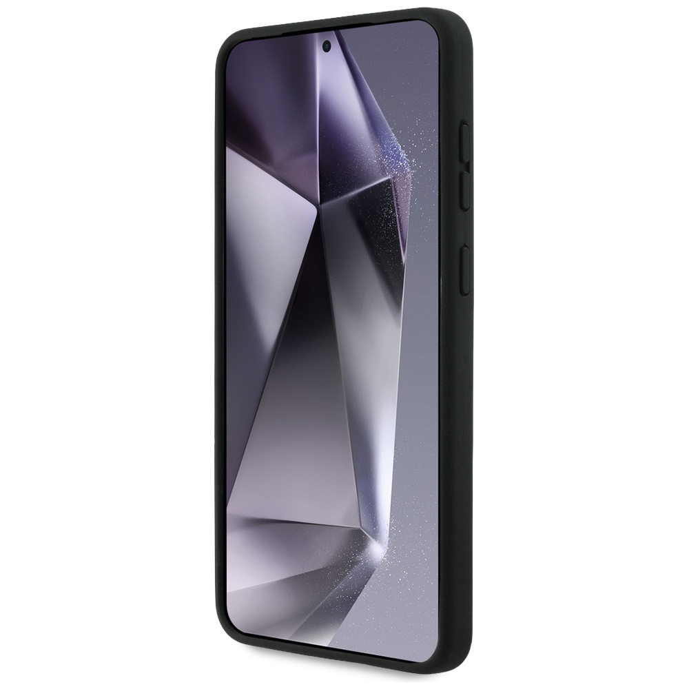 Karl Lagerfeld Samsung Galaxy S25 Edge Case Magnetic Silicone Double Heads, Black