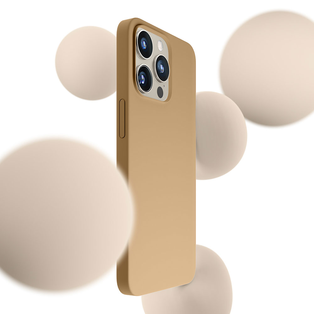3mk Hardy Silicone MagPhone Case Cover iPhone 15 Pro Max - Gold