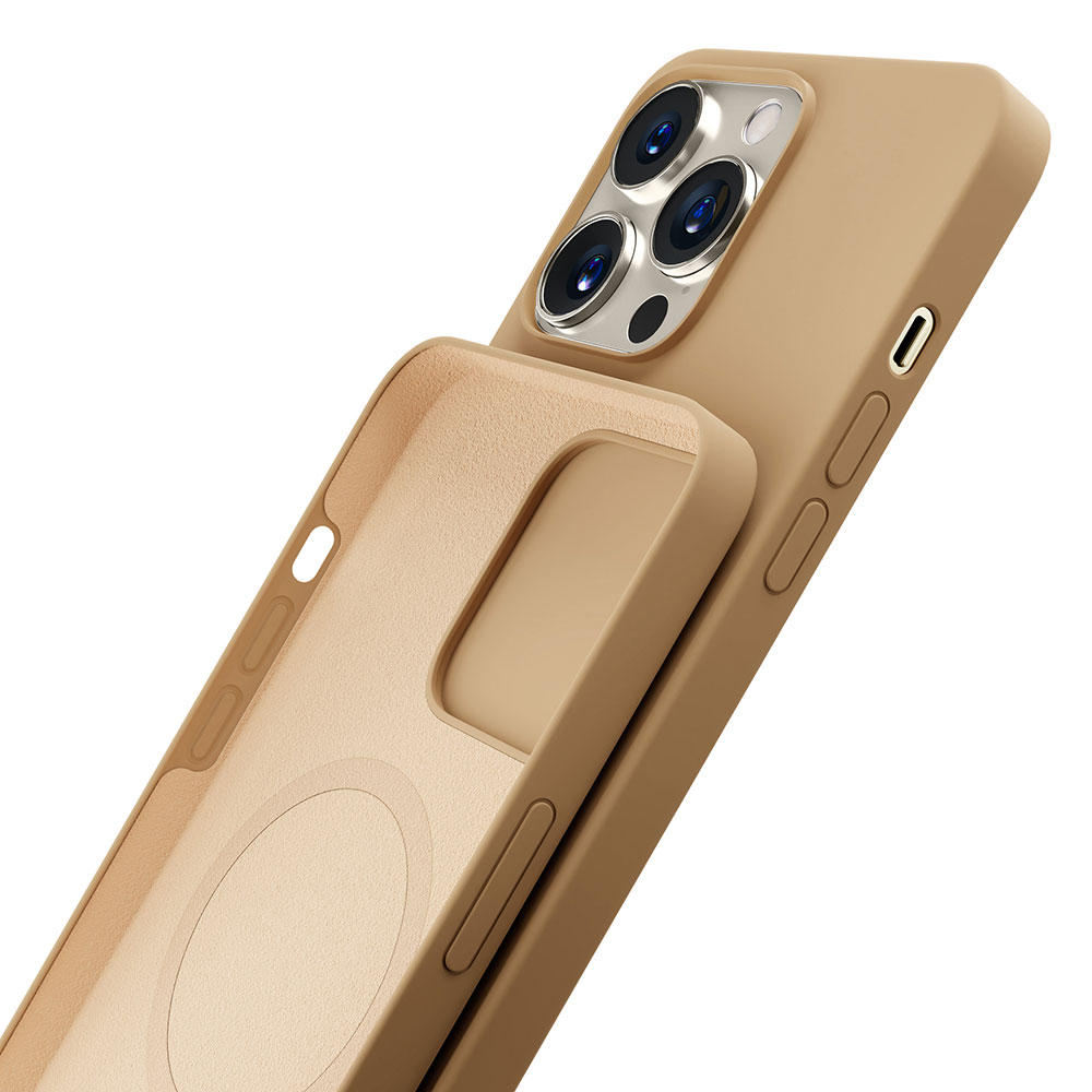 3mk Hardy Silicone MagPhone Case Cover iPhone 15 Pro Max - Gold