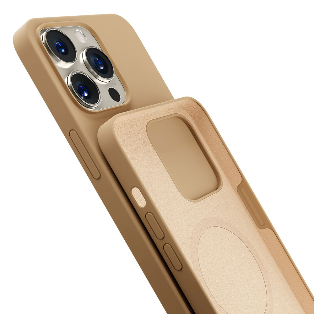 3mk Hardy Silicone MagPhone Case Cover iPhone 15 Pro Max - Gold