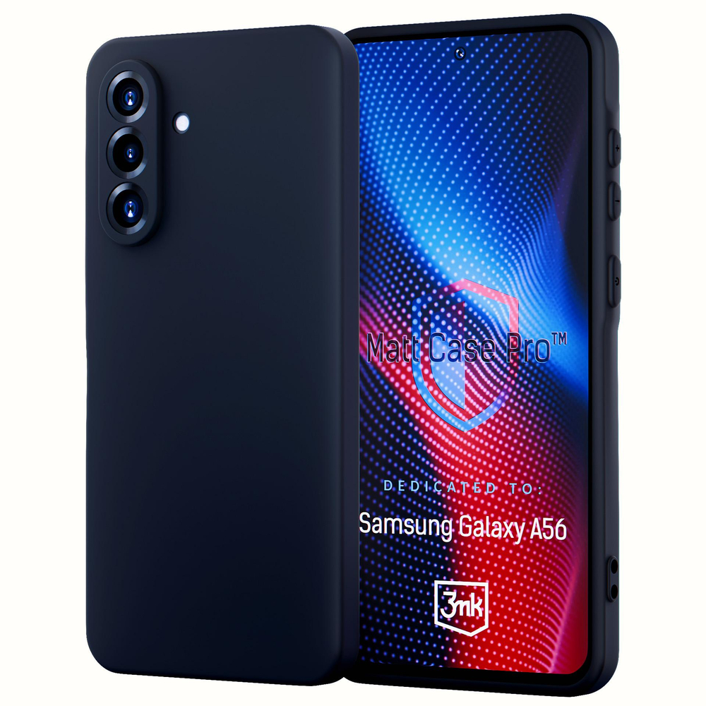 3mk Matt Case Pro for Samsung Galaxy A56, Matte Black