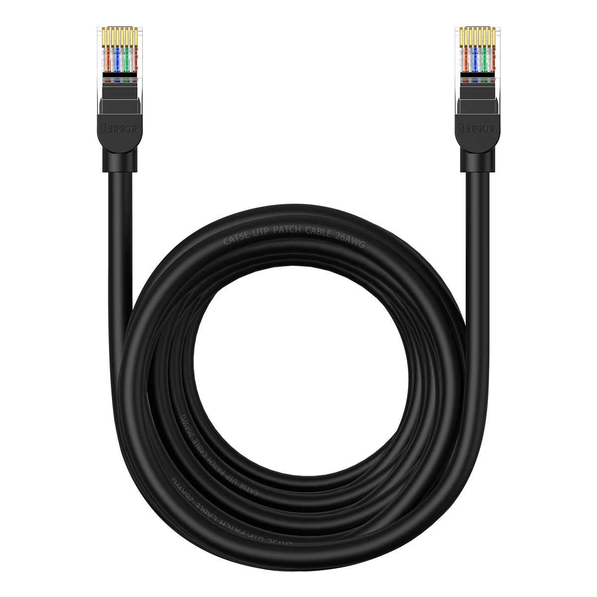 Baseus High Speed Cat 5 RJ-45 1000Mb/s Ethernet cable 8m round - black