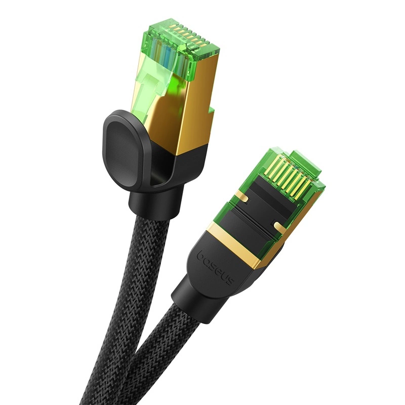 Baseus ātrais RJ45 Cat.8 40Gbps 20m pīts melns tīkla kabelis | Fast Cat. Network Cable. 8 Braided Black