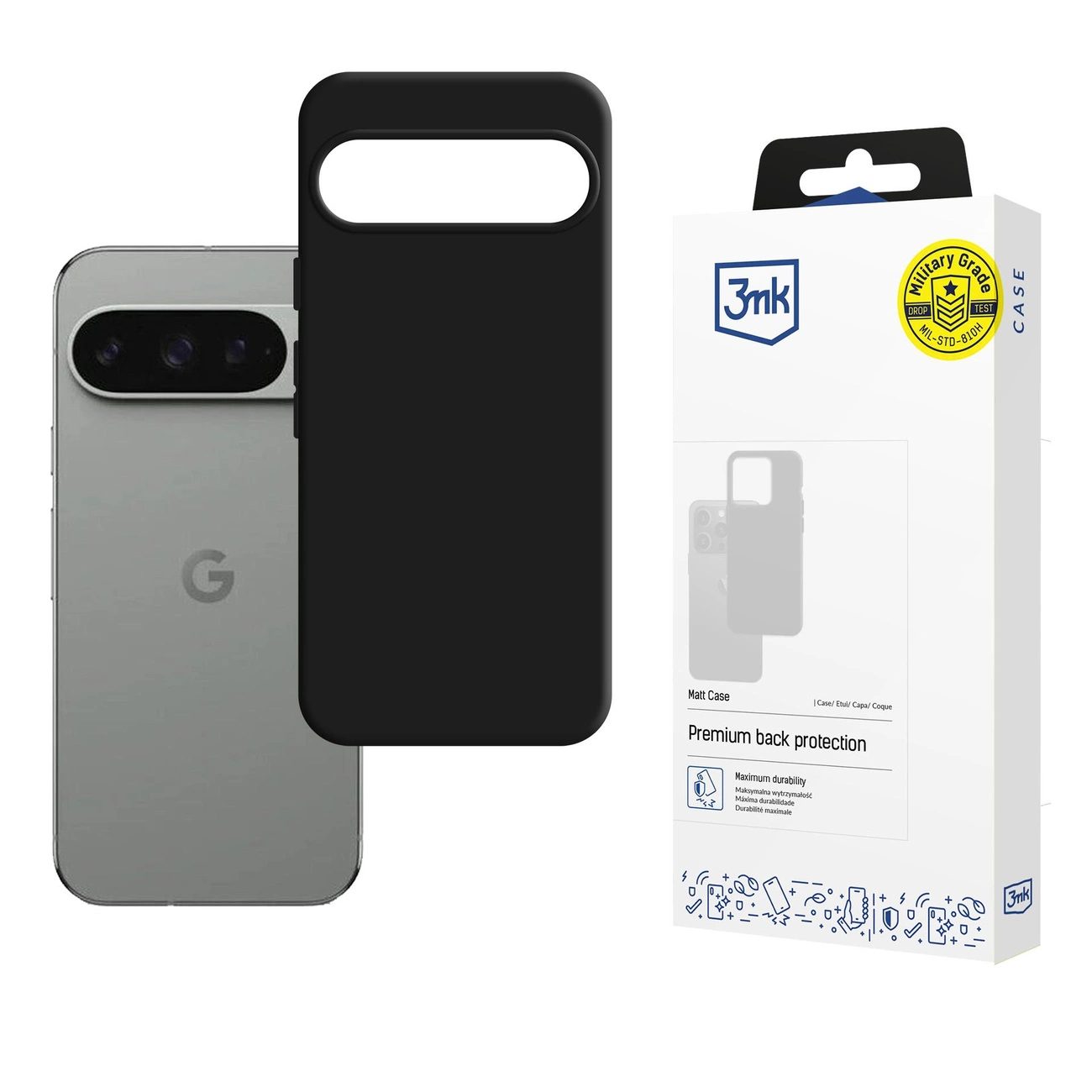 Google Pixel 10 / 10 Pro 3MK Matt Case Cover, Black