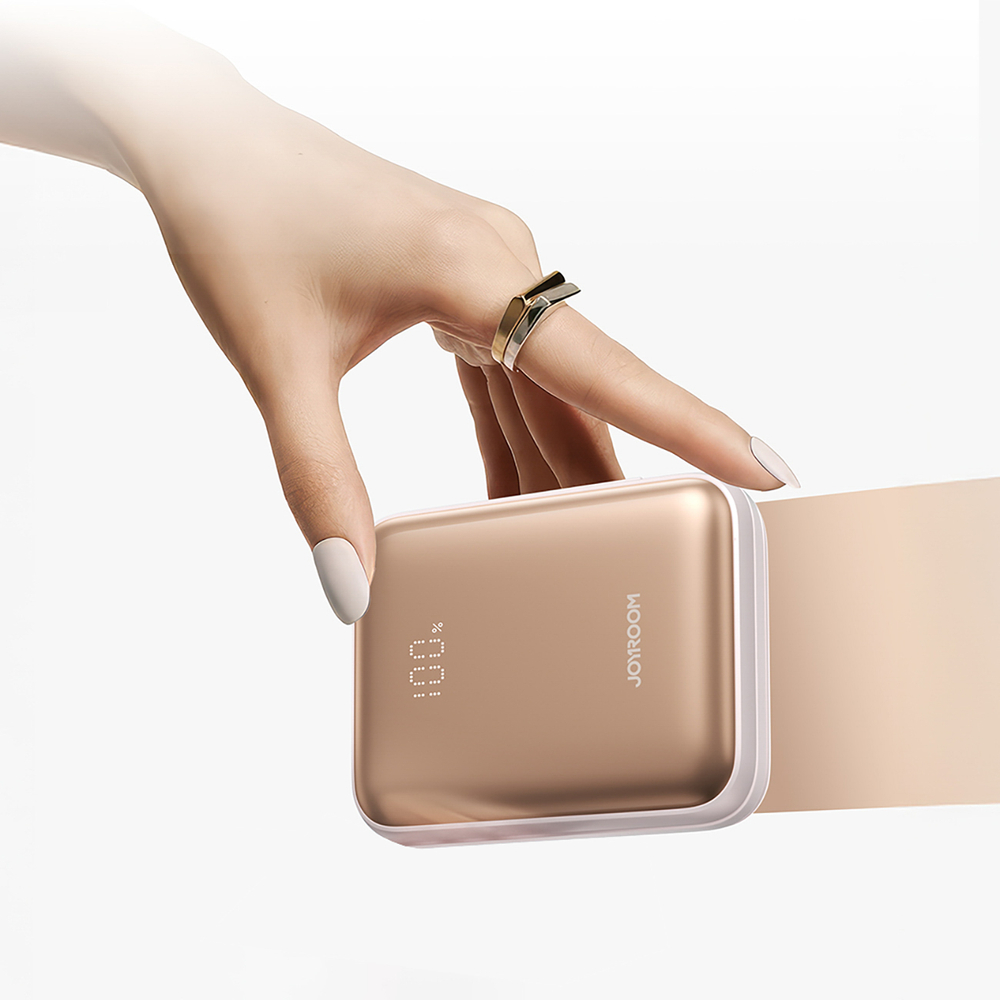 Joyroom JR-PBF27 10000mAh 22.5W Powerbank with Built-in Cables - Gold