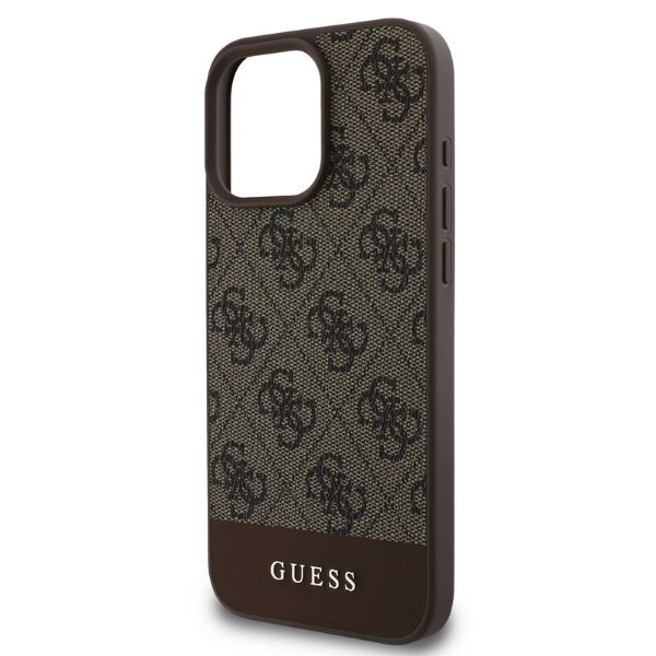 Guess 4G Bottom Stripe Phone Case Cover iPhone 16 Pro Max - brown (2)
