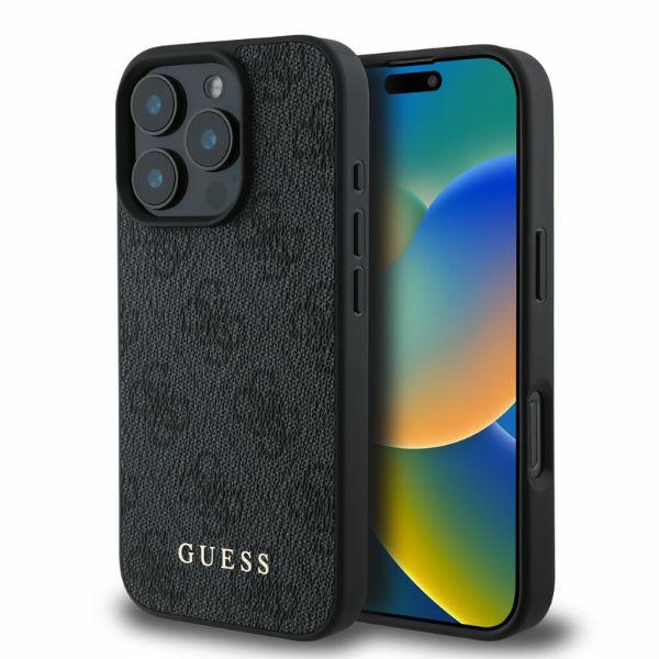 Guess 4G Classic Case for iPhone 16 Pro Max, Black