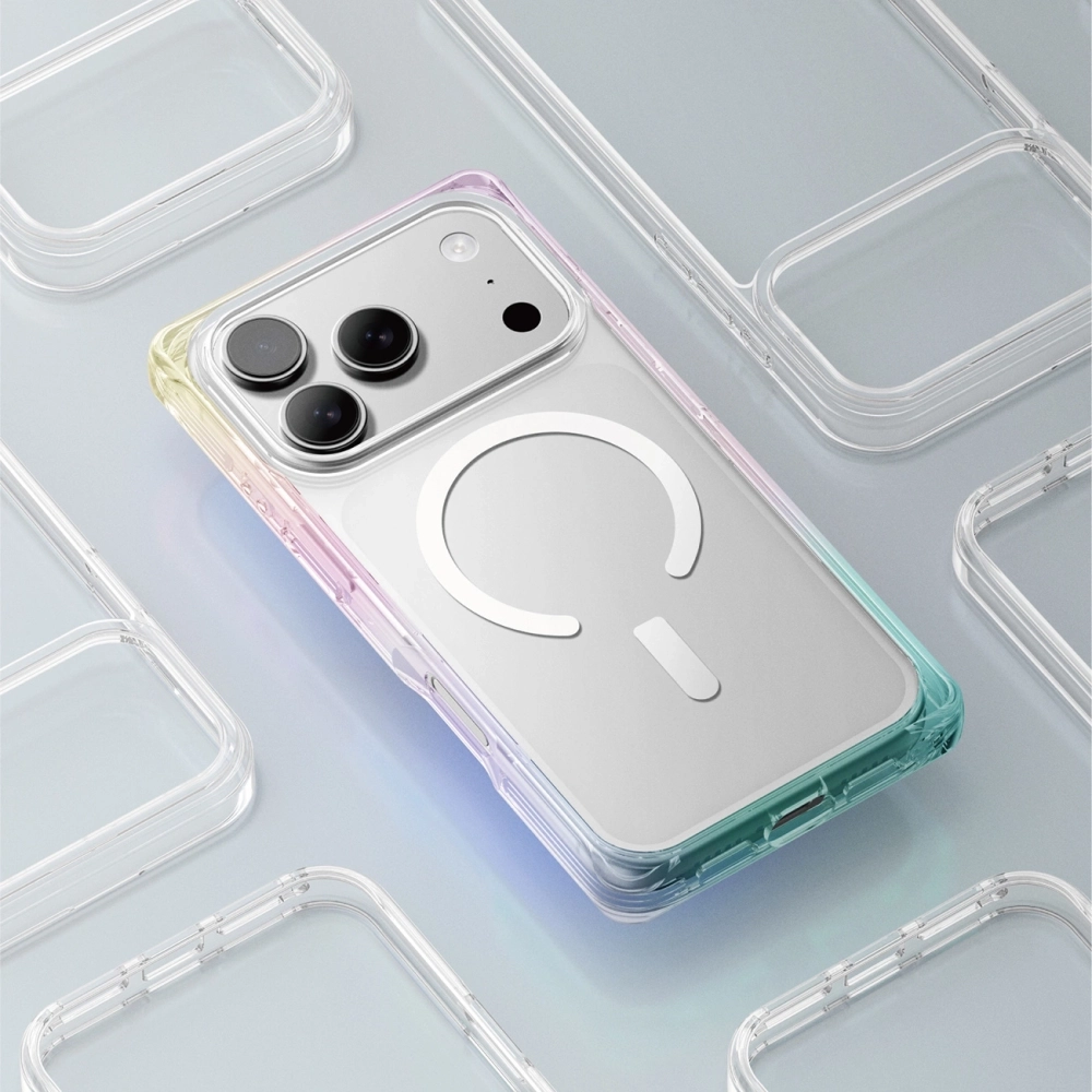 AmazingThing Omni Case for iPhone 17 Pro Max MagSafe, Transparent Rainbow
