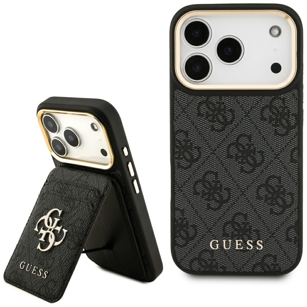 Guess 4G Case with Magsafe Wallet  iPhone 17 Pro - Black