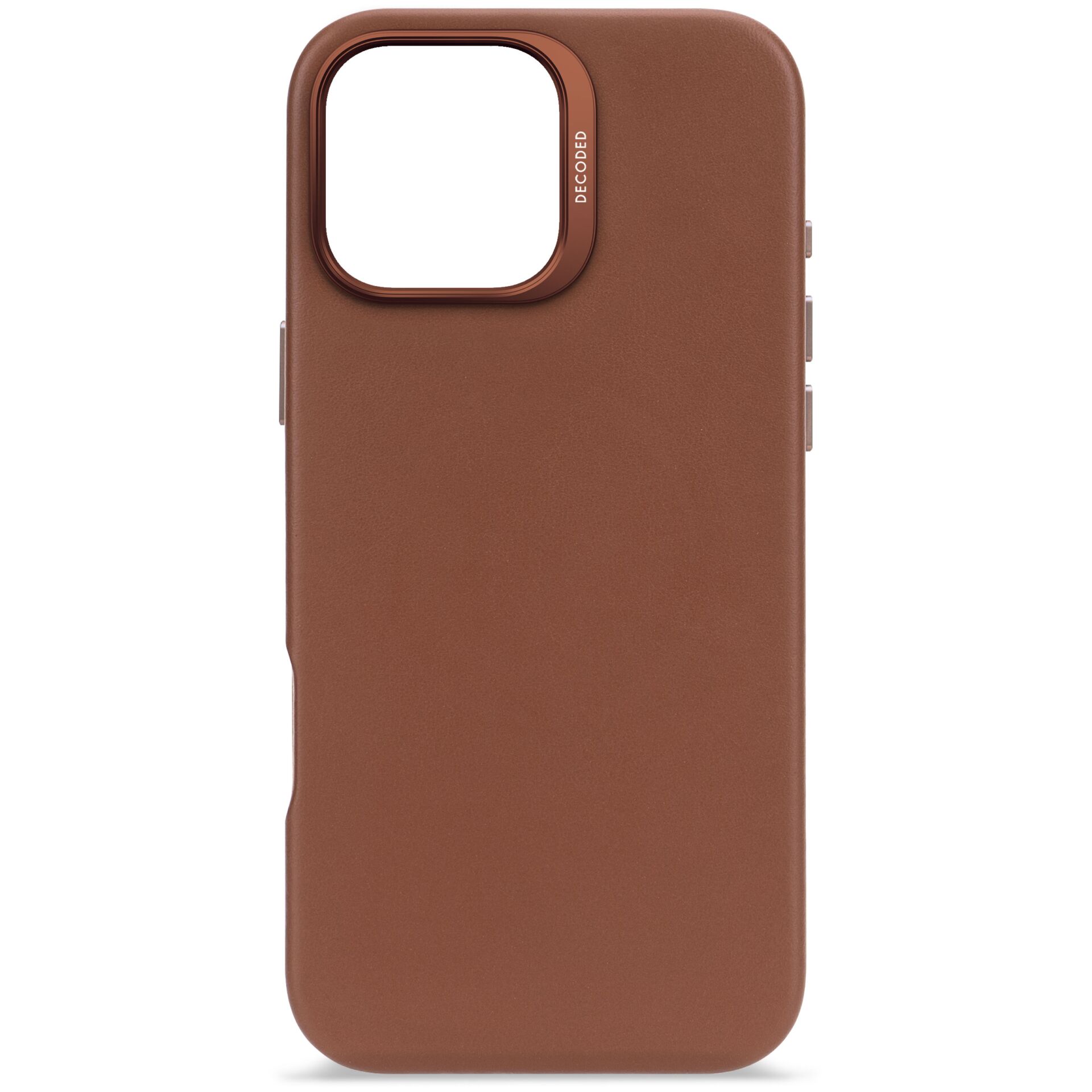 Decoded Leather Backcover Case for Apple iPhone 16 Pro Max, Brown