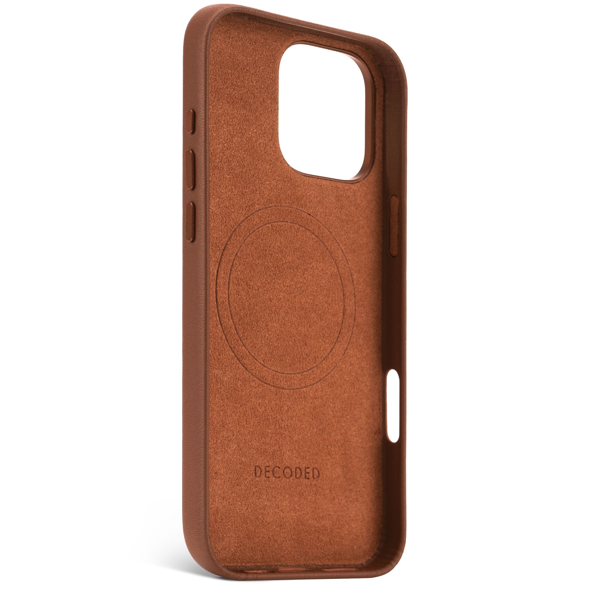 Decoded Leather Backcover Case for Apple iPhone 16 Pro Max, Brown