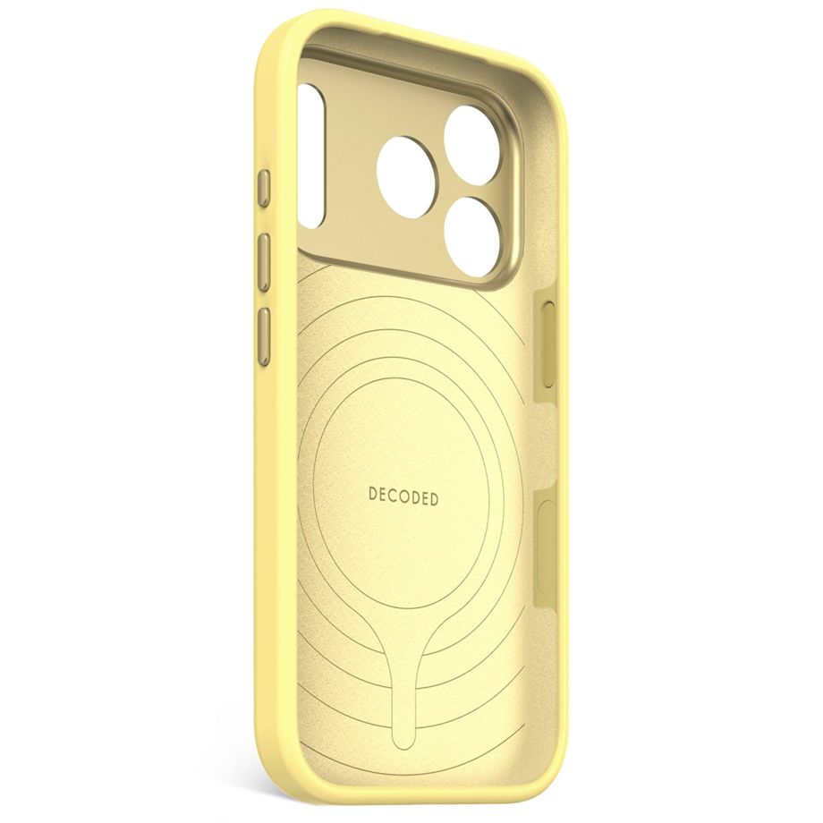Decoded AntiMicrobial Silicone Backcover MagSafe iPhone 17 Pro - Yellow