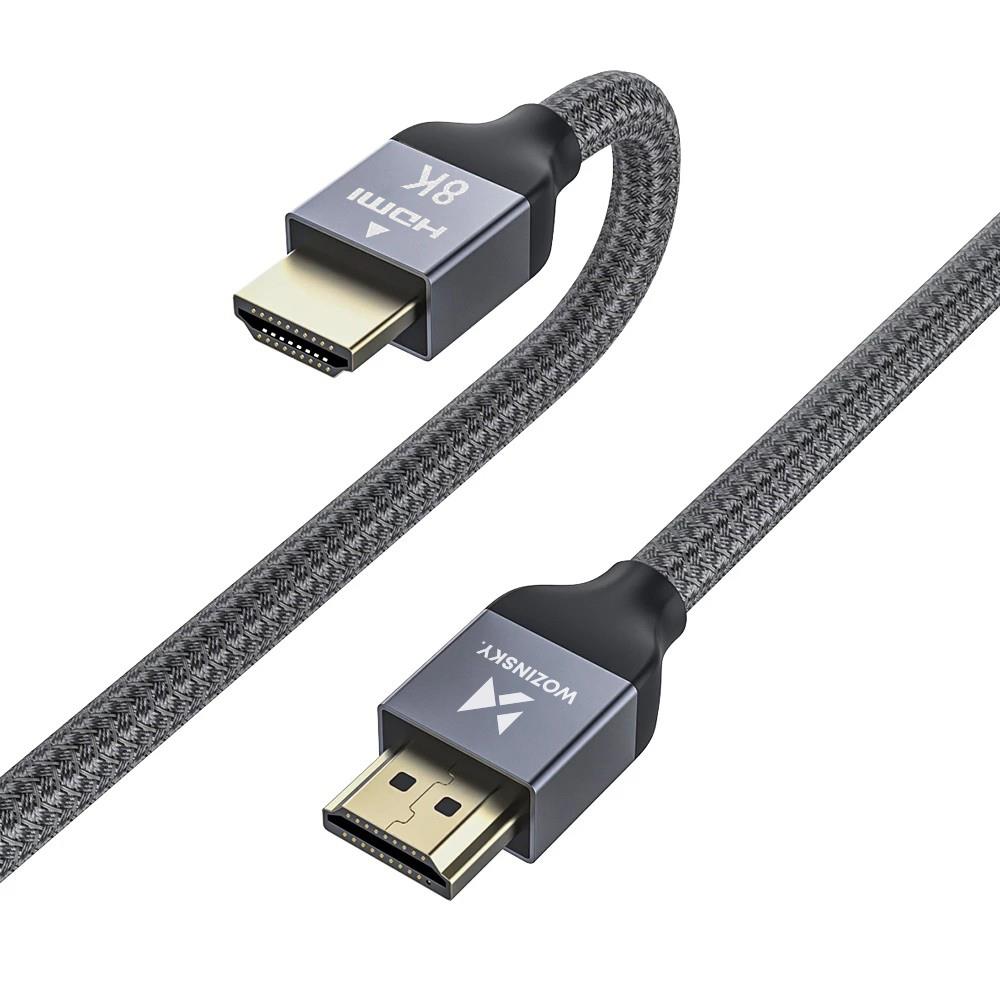 Wozinsky HDMI 2.1 Cable 8K 60 Hz 48 Gbps / 4K 120 Hz / 2K 144 Hz 5 m Silver (WHDMI-50)