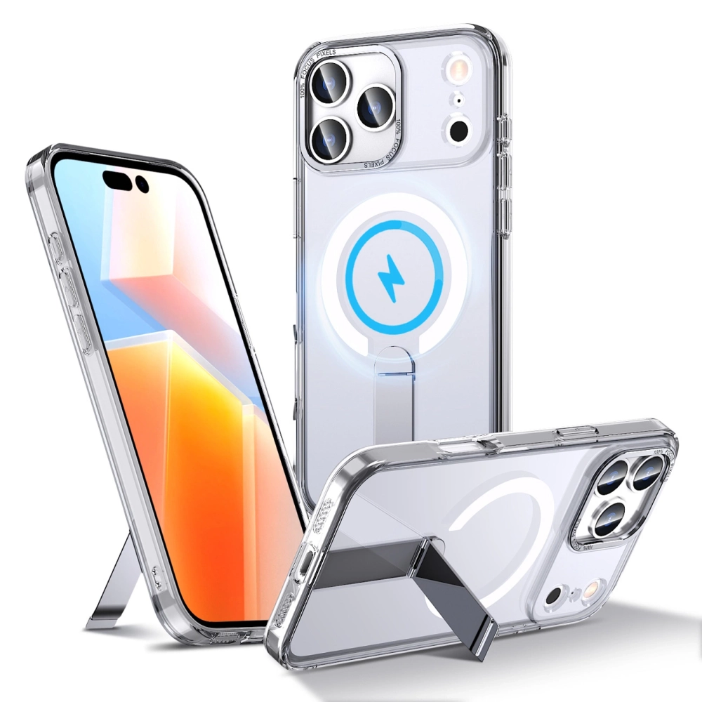Samsung Galaxy S25 FE Case Hybrid Armor X with Stand & MagSafe, Transparent
