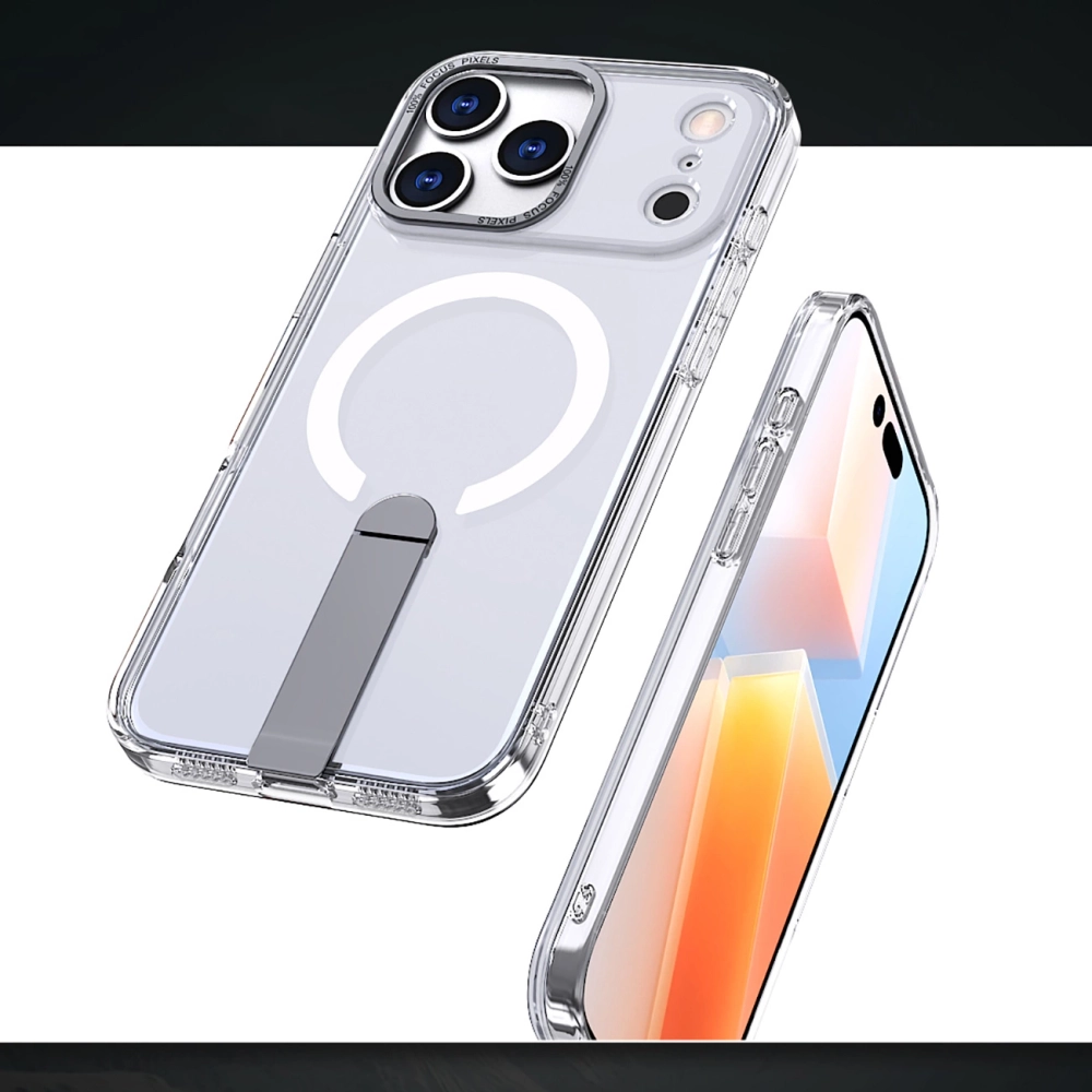 Samsung Galaxy S25 FE Case Hybrid Armor X with Stand & MagSafe, Transparent