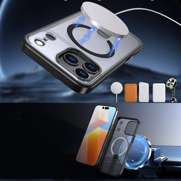 Чехол Hybrid Armor X для Samsung Galaxy S25 FE с подставкой и MagSafe, черный