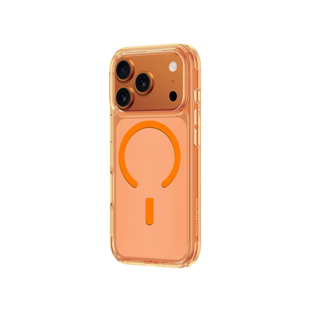 AmazingThing Minimal Phone Case Cover iPhone 17 Pro, compatible with MagSafe - orange