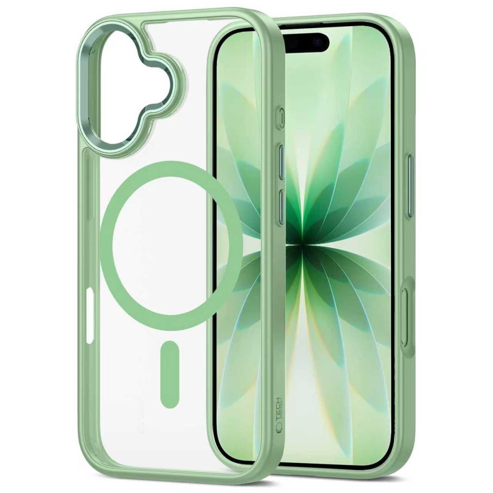 Tech-Protect MagMat MagSafe Phone Case Cover iPhone 17 - Transparent Green (1)